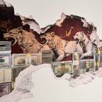 White Wolf Hustle Wall Money Decal - Limited Edition