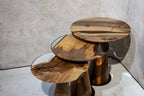 Resin Nesting Tables - Versatile Zigzag Epoxy Coffee Table Set