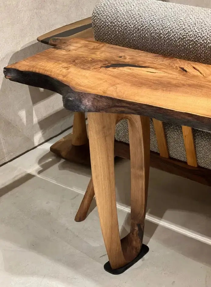 Rustic Console And Sofa Table Made Of Walnut