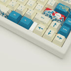 Japanese Wave Keycaps and Mechanical Keyboard