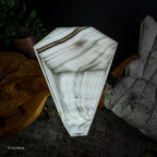 White Ice Onyx Floor Lamp - Small - 39.5"H x 13.5"W - Hexagon - #1