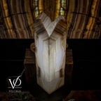 White Ice Onyx Floor Lamp (Live Edge #1)
