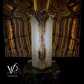 White Ice Onyx Floor Lamp (Live Edge #1)