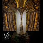 White Ice Onyx Floor Lamp (Live Edge #1)