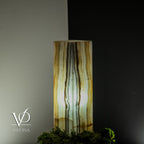 White Ice Onyx Lamp (Exotic Druzy Table Lamp #10)