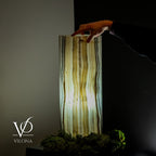 White Ice Onyx Lamp (Exotic Druzy Table Lamp #11)