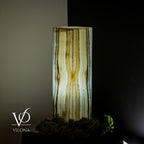White Ice Onyx Lamp (Exotic Druzy Table Lamp #11)