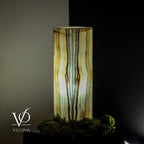 White Ice Onyx Lamp (Exotic Druzy Table Lamp #11)