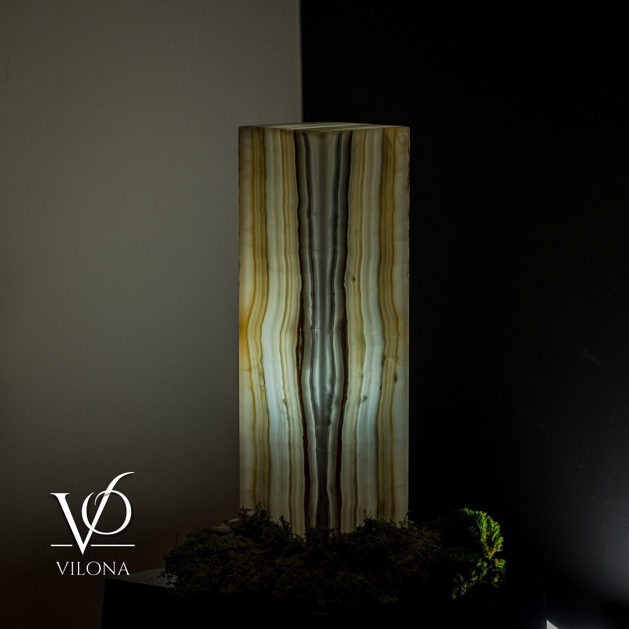 White Ice Onyx Lamp (Exotic Druzy Table Lamp #11)