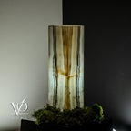 White Ice Onyx Lamp (Exotic Druzy Table Lamp #9)