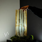 White Ice Onyx Lamp (Exotic Druzy Table Lamp #9)