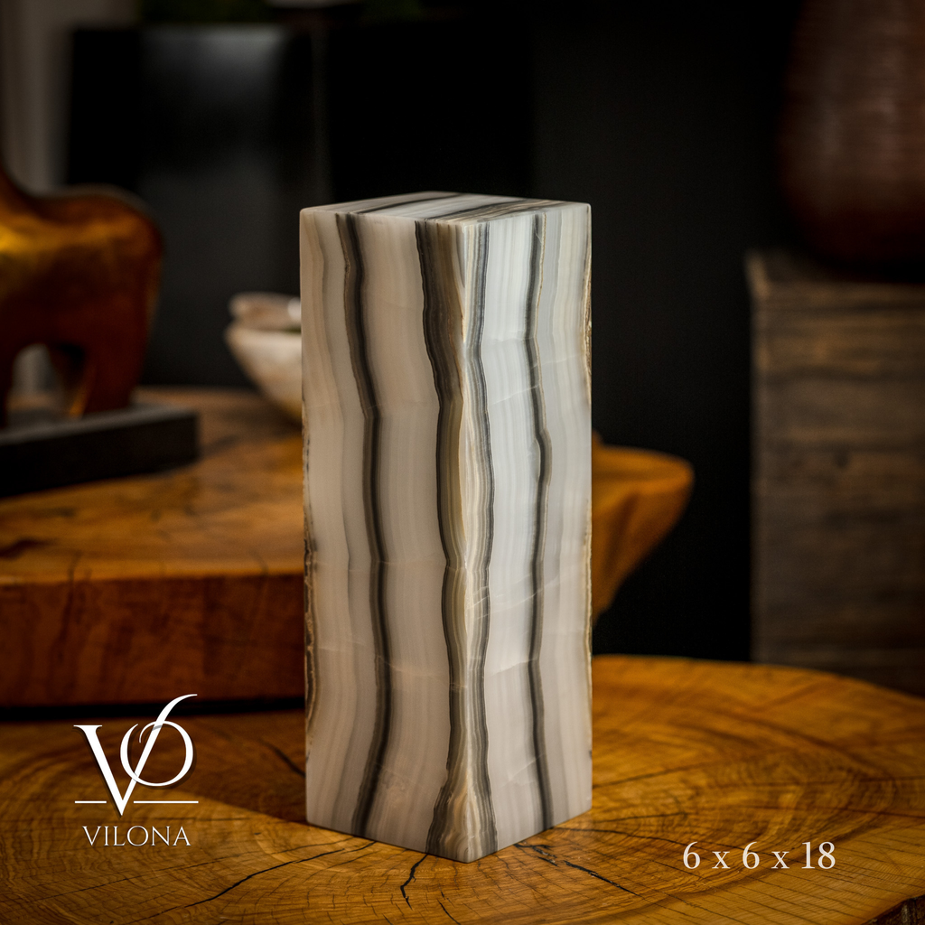 White Ice Onyx Lamp (Exotic Table Lamp #2)