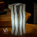 White Ice Onyx Lamp (Exotic Table Lamp #2)