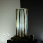 White Ice Onyx Lamp (Exotic Table Lamp #8)