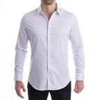 goTIELESS Ultimate Dress Shirt (White/Royal Palm)