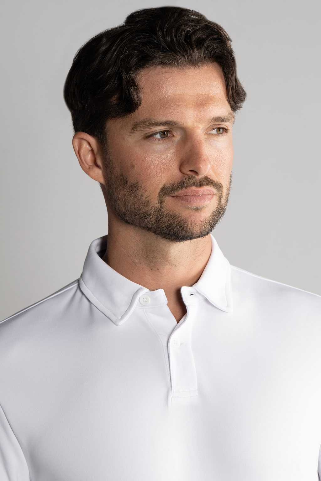 Short Sleeve Polo Solid // White