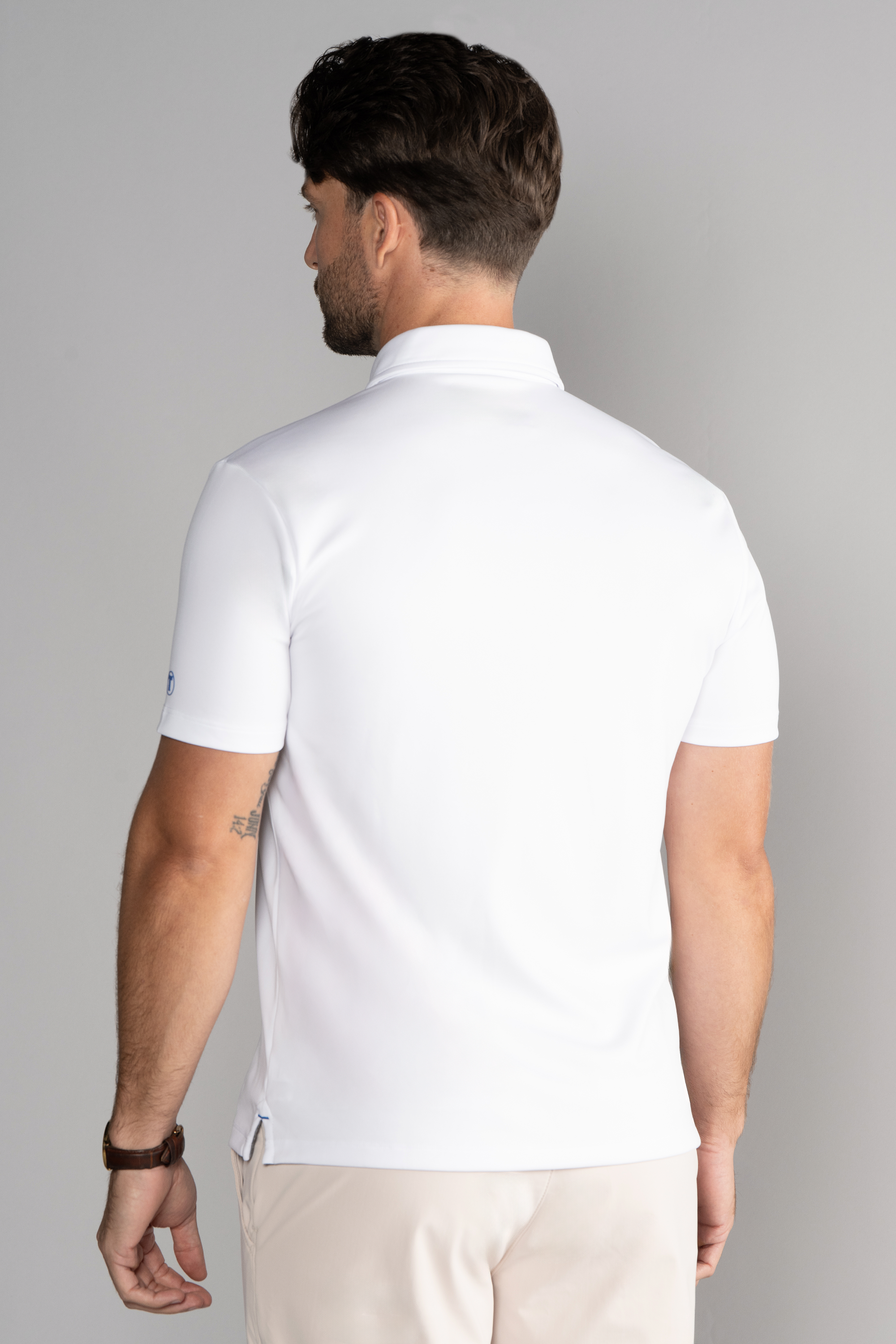 Short Sleeve Polo Solid // White