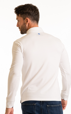 Long Sleeve Polo Solid // White
