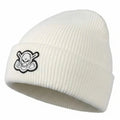 Cuffed Loose Knit Beanie (White)