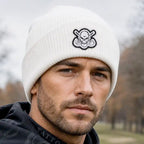 Cuffed Loose Knit Beanie (White)