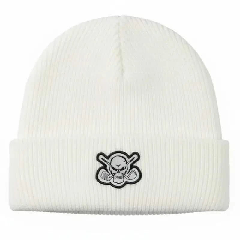 Cuffed Loose Knit Beanie (White)