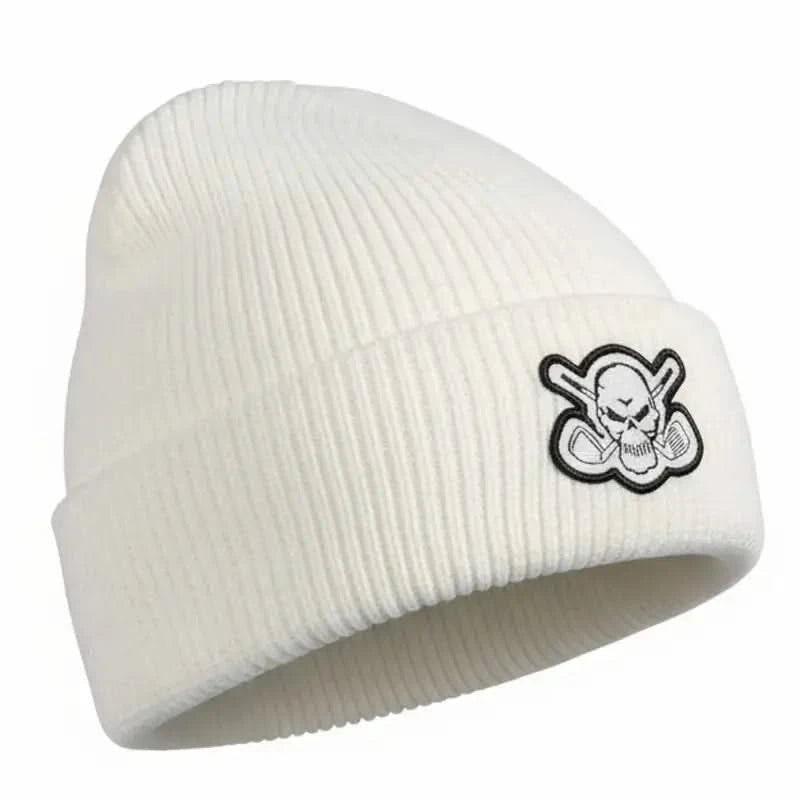 Cuffed Loose Knit Beanie (White)
