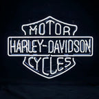 White Harley Davidson Motorcycle Neon Signs Light