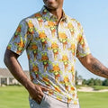 Party Animal Cool-Stretch Men's Golf Shirt (Giraffe)