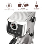 Wirsh 20 Bar Espresso Machine | Home Barista Plus with Pressure Gauge & Steam Wand