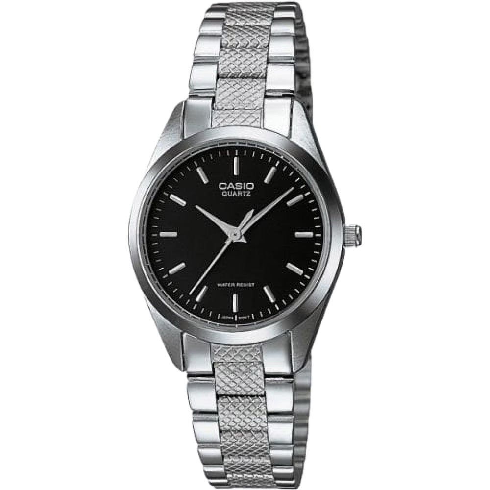Casio Women's Black Dial Stainless Steel Watch - LTP-1274D-1A