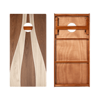 Wood Curvy Triangle Silver Series Cornhole Boards