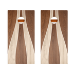Wood Curvy Triangle Silver Series Cornhole Boards