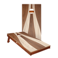 Wood Curvy Triangle Silver Series Cornhole Boards