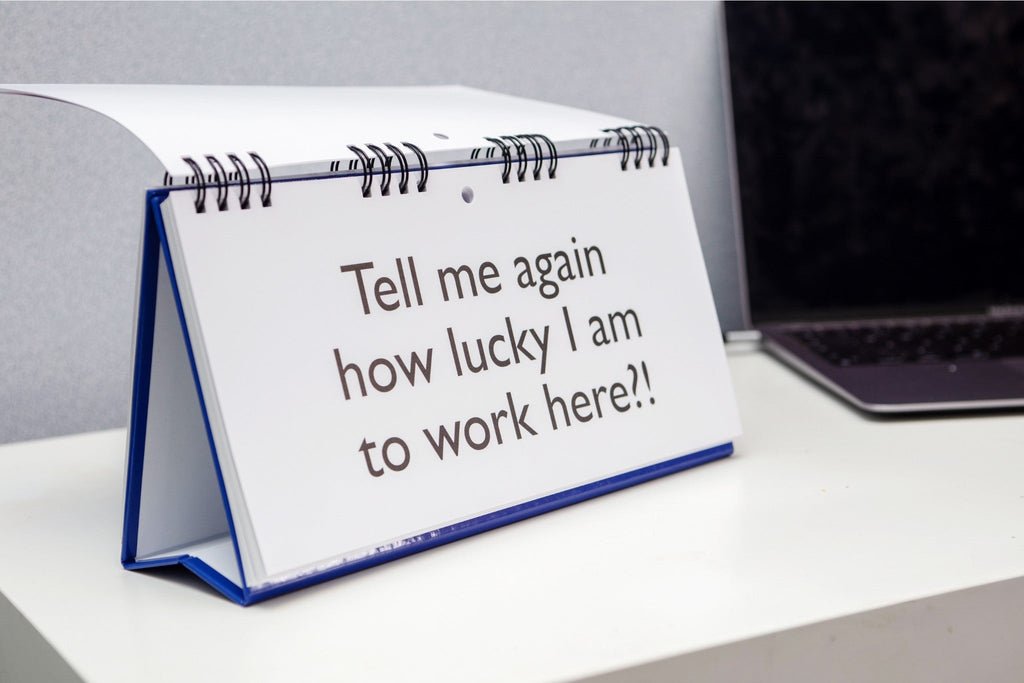 Workplace Mood Swings - Desk Spiral Flip Book - Funny Office Message Table Signs