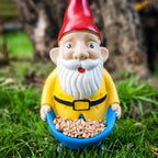 Naughty Garden Gnome Bird Feeder: Nibble my bits! - Cute Gift