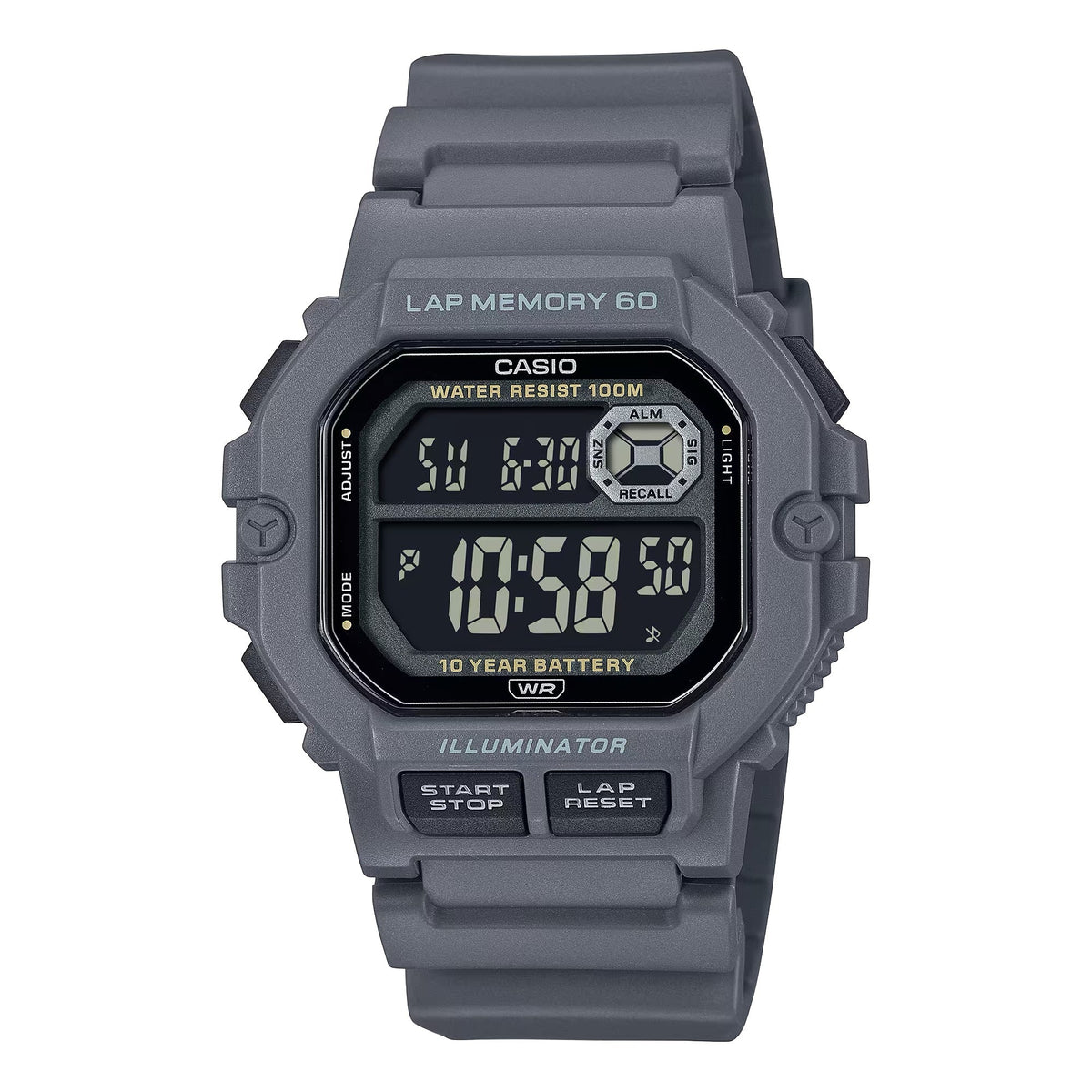 Casio Men's Grey Digital Sport Watch with Black Strap - WS-1400H-8BVCF