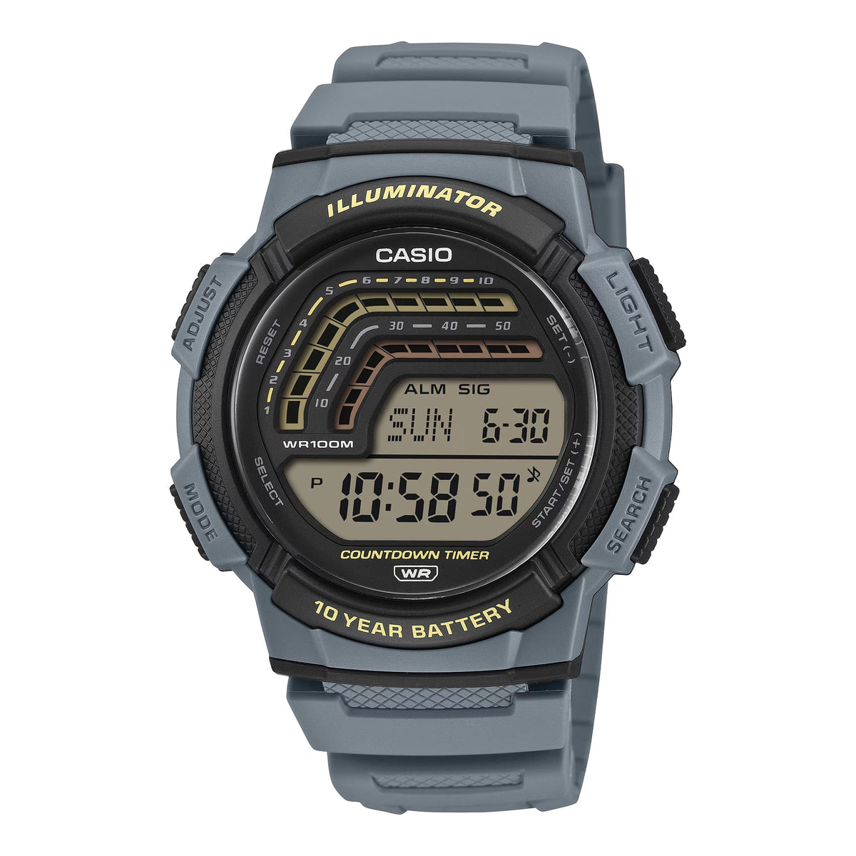 Casio Men's Digital Sport Watch Blue Resin Band - WS-1800-2AVCF