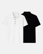 Buki Cinqo Polo 2-Pack - White/Black