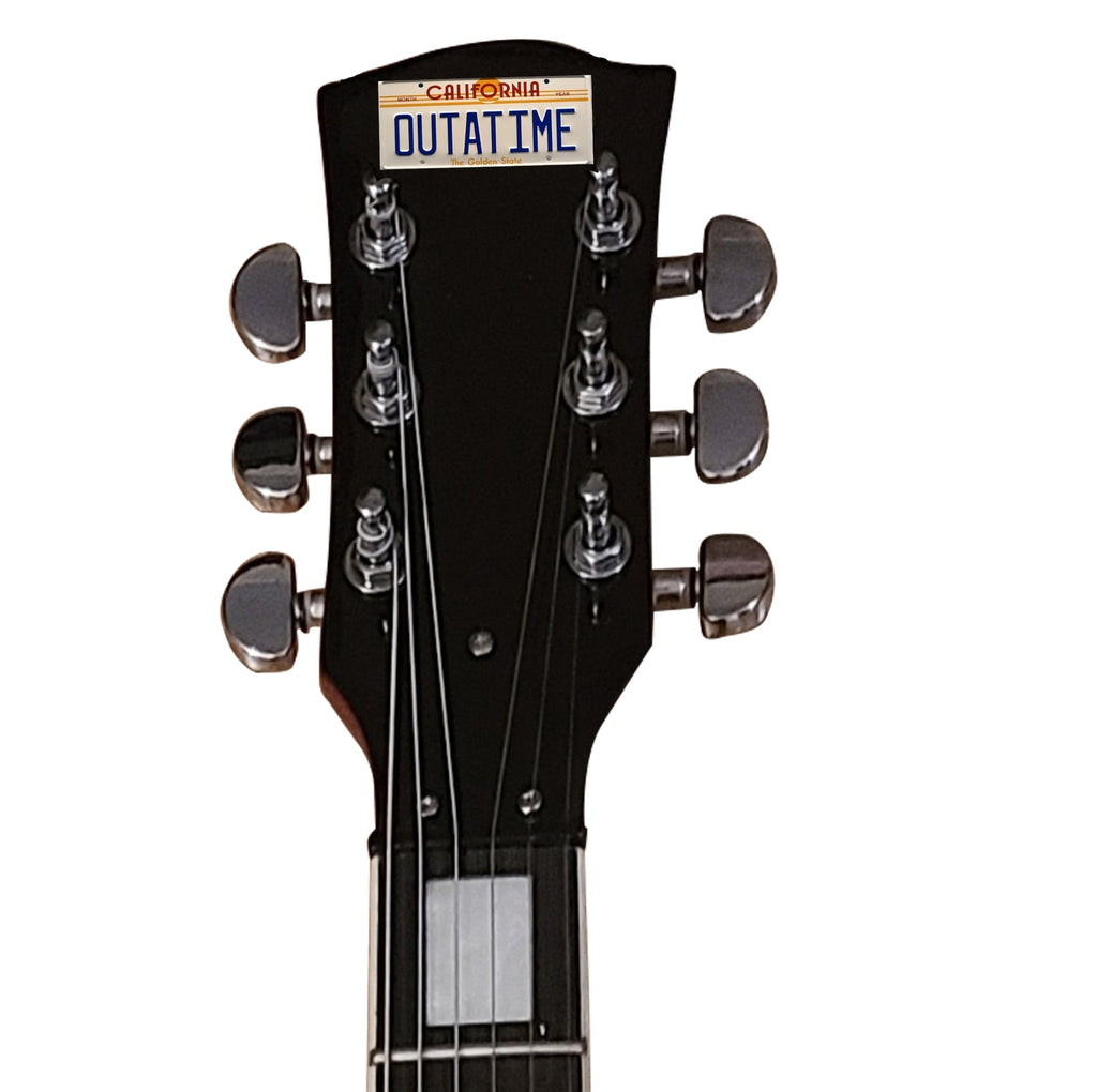 Michael J. Fox Signed Back To The Future Photo Graphics Guitar ACOA