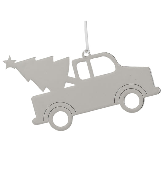 Truck w/Tree Ornament w/White Tassel