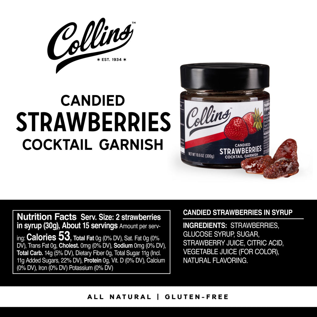 Candied Strawberries in Syrup 10.6 oz , Set of 6