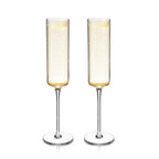 Laurel Crystal Champagne Flutes Set of 2