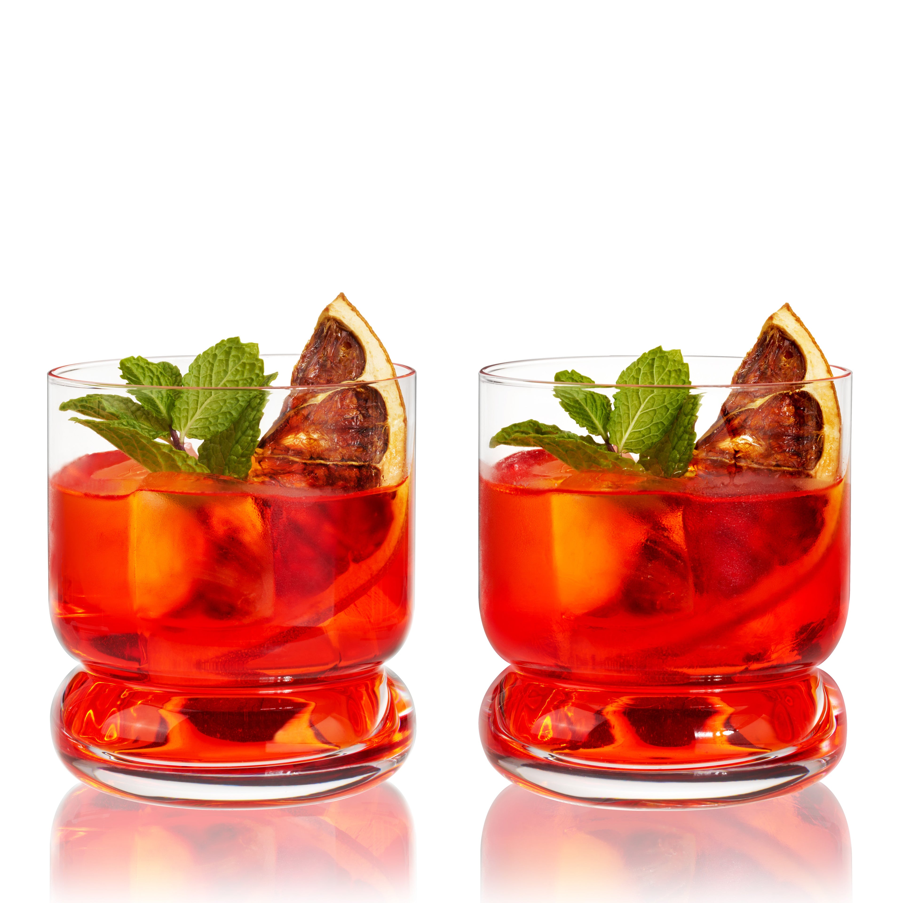 Mercury Crystal Lowball Tumblers, Set of 2