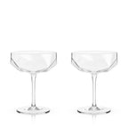 Seneca Faceted Coupe Glasses Set of 2