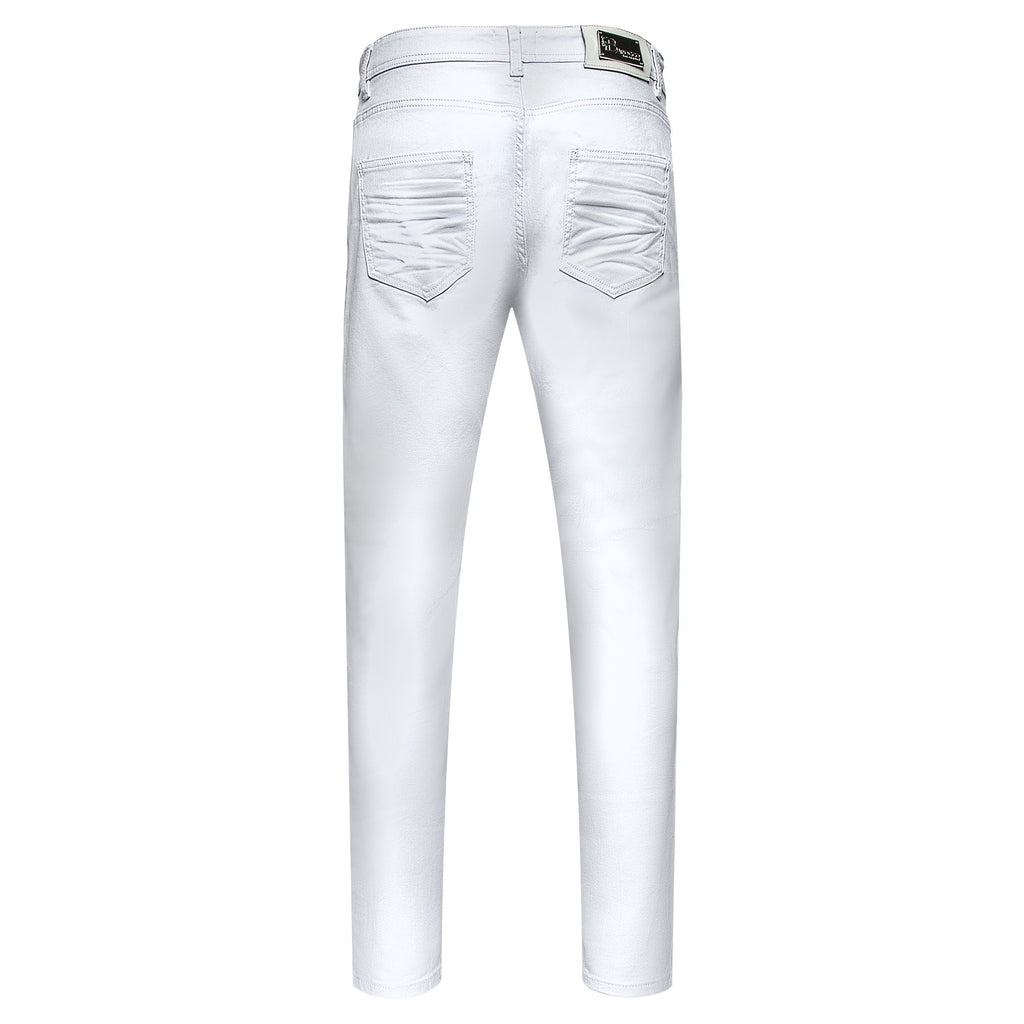 Barocco Style Staple Men's Jeans - White