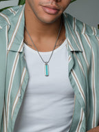 Turquoise Column Pendant Necklace