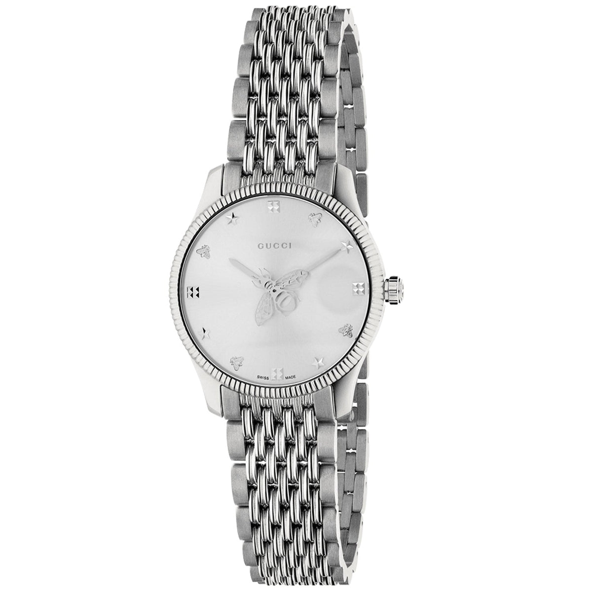 Gucci Women's G-Timeless Bee Silver Dial Watch - YA1265019