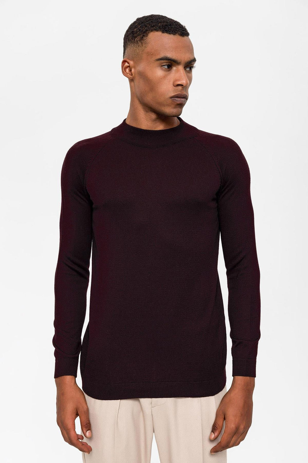 Men's Damson Half Turtleneckneck  Knitwear - Wessi