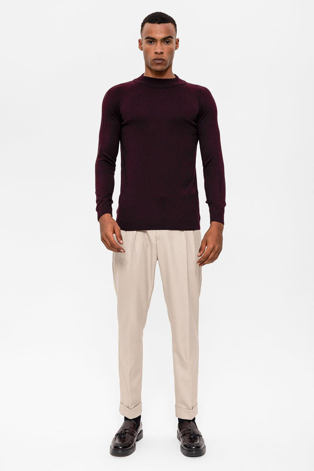 Men's Damson Half Turtleneckneck  Knitwear - Wessi