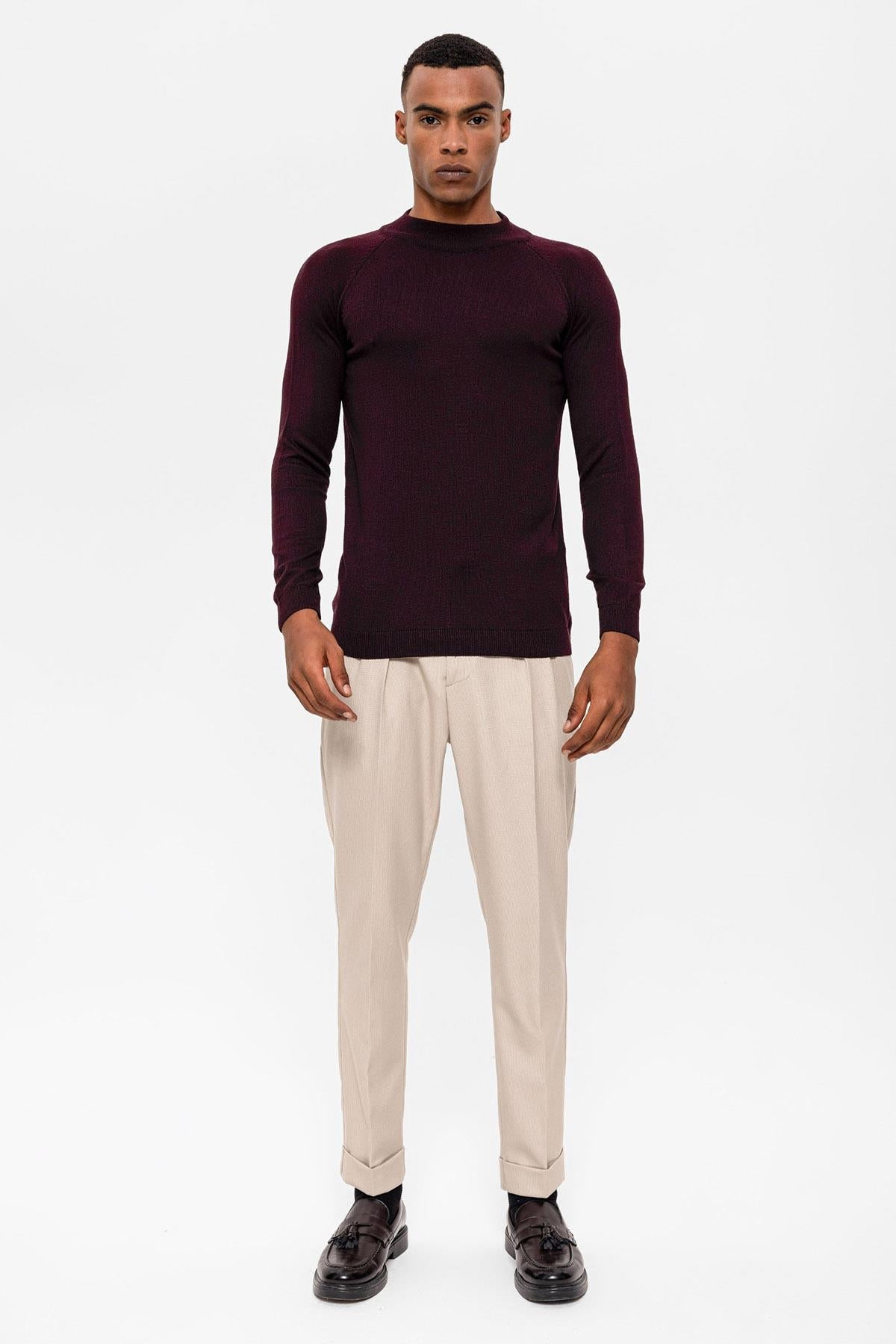 Men's Damson Half Turtleneckneck  Knitwear - Wessi